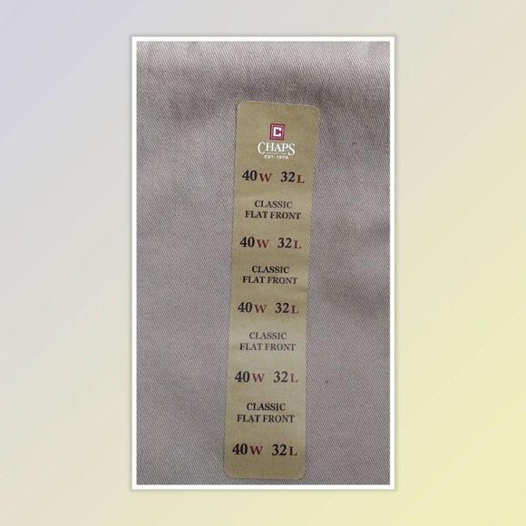 NWT Chaps True American Chino Classic Straight Fit 100% Cotton Size 40/32 - Picture 4 of 5